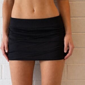 Express Black Y2K Micro Mini Bandage Skirt Size 00